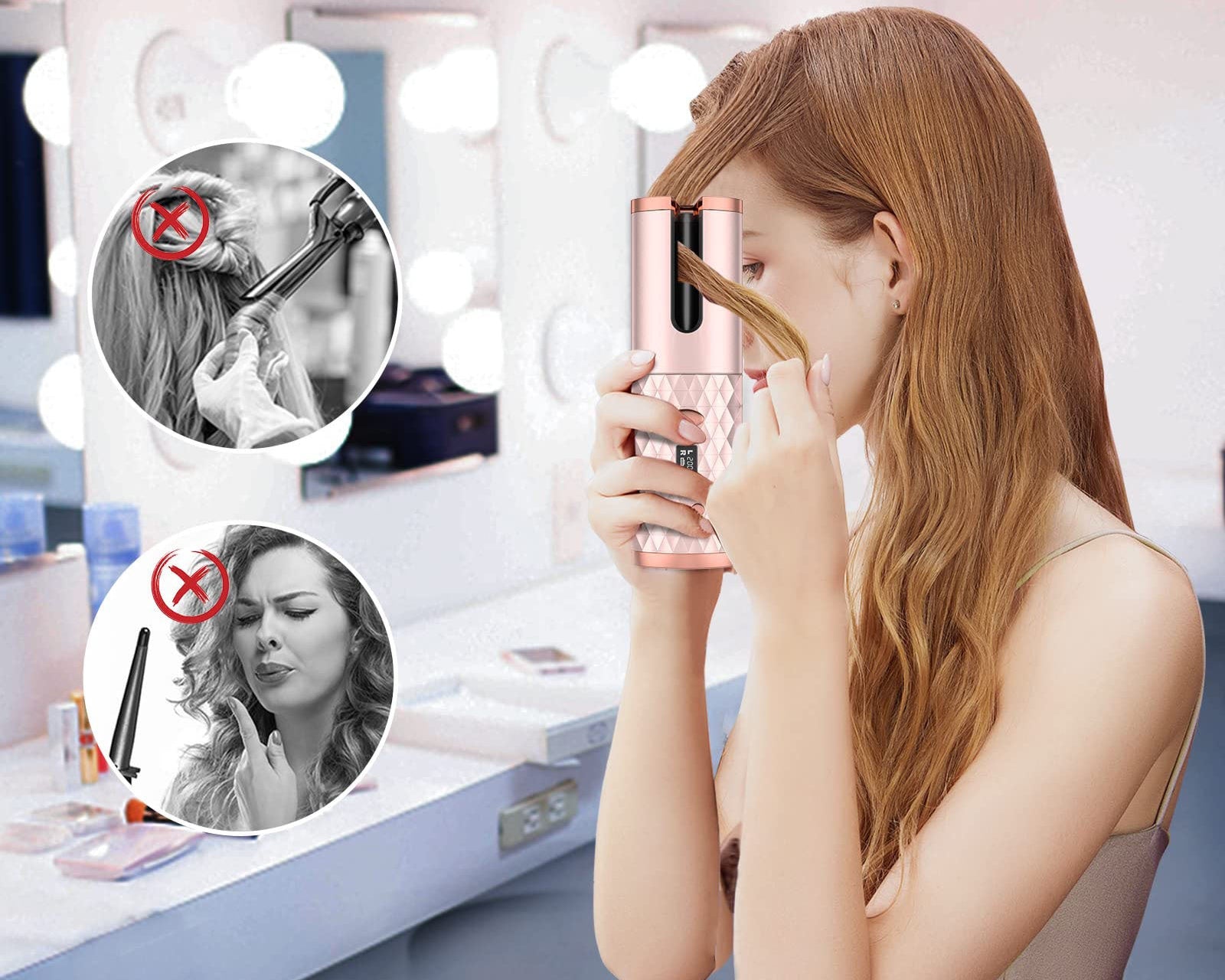 Rizador de Cabello Automático Inalámbrico