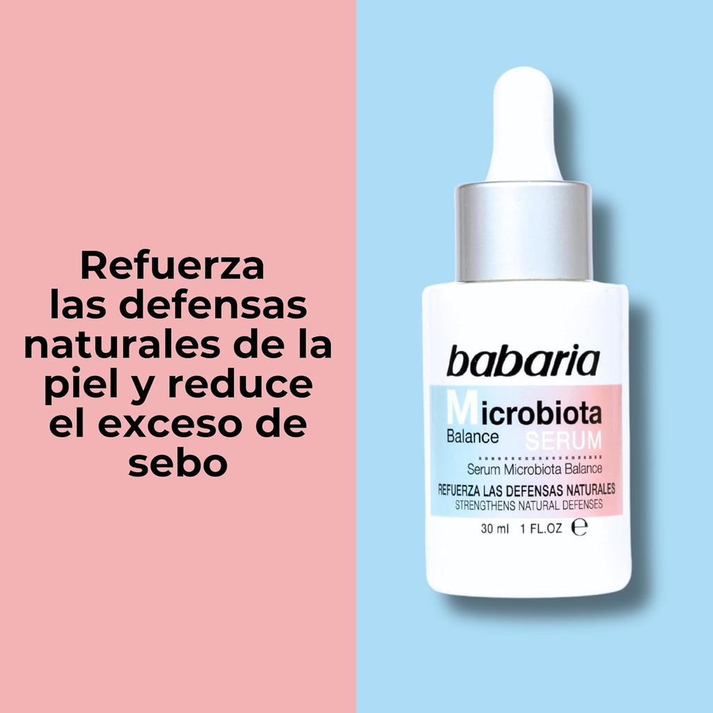 Babaria - Serum Facial Microbiota Con Acido Hialuronico | Defensa De La Piel Con Acido Hialuronico | Serum Facial Mujer Y Hombre 30Ml | Antiarrugas Mujer Y Hombre