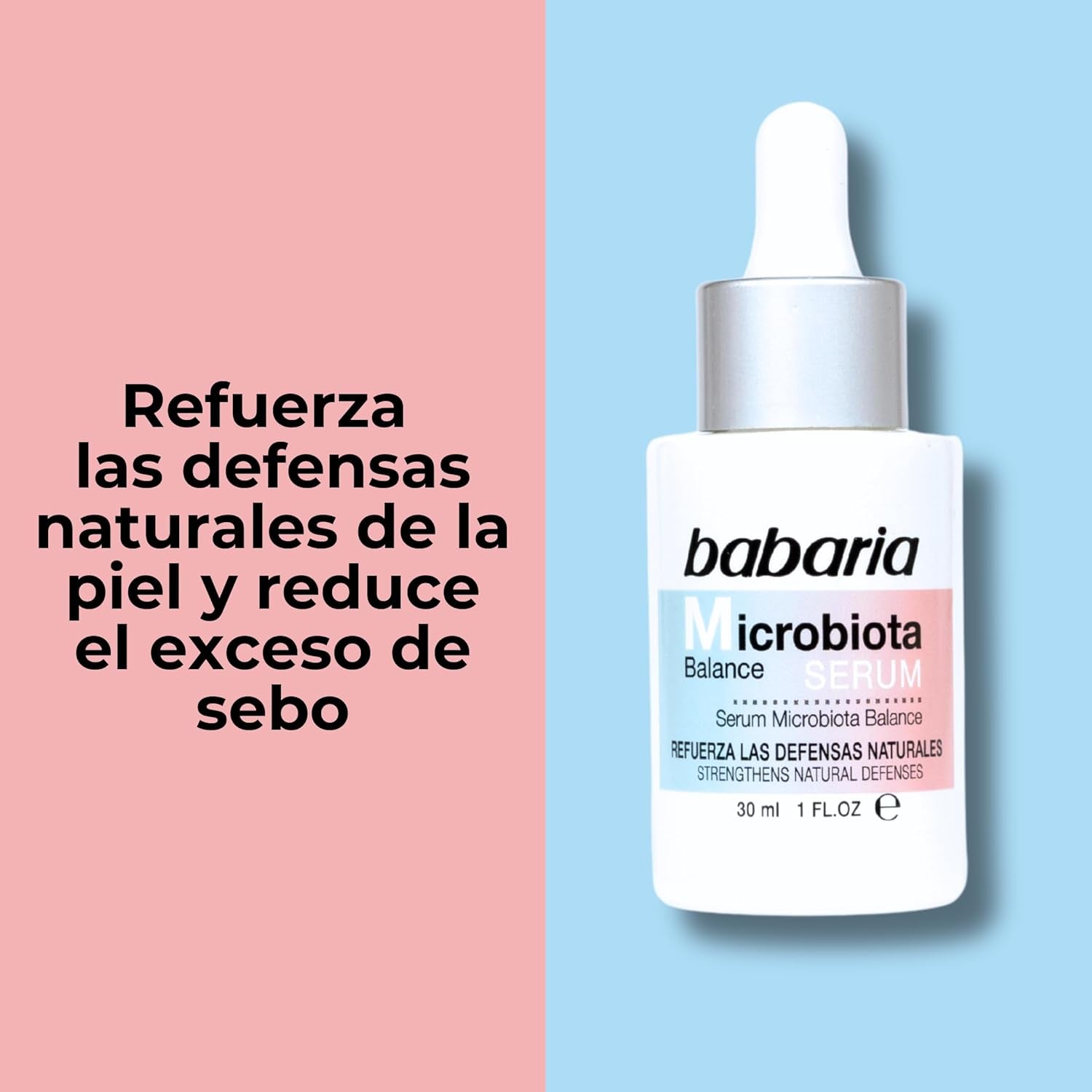 Babaria - Serum Facial Microbiota Con Acido Hialuronico | Defensa De La Piel Con Acido Hialuronico | Serum Facial Mujer Y Hombre 30Ml | Antiarrugas Mujer Y Hombre