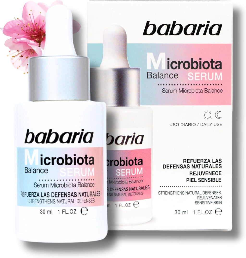 Babaria - Serum Facial Microbiota Con Acido Hialuronico | Defensa De La Piel Con Acido Hialuronico | Serum Facial Mujer Y Hombre 30Ml | Antiarrugas Mujer Y Hombre