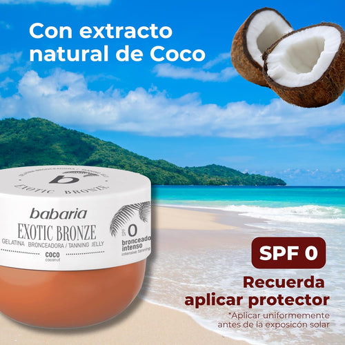 Babaria - Exotic Bronze Coco F-0 | Autobronceador Corporal Intenso | Bronceador Cuerpo | Crema Autobronceadora Corporal | Crema Bronceadora Cuerpo | Tanning Oil