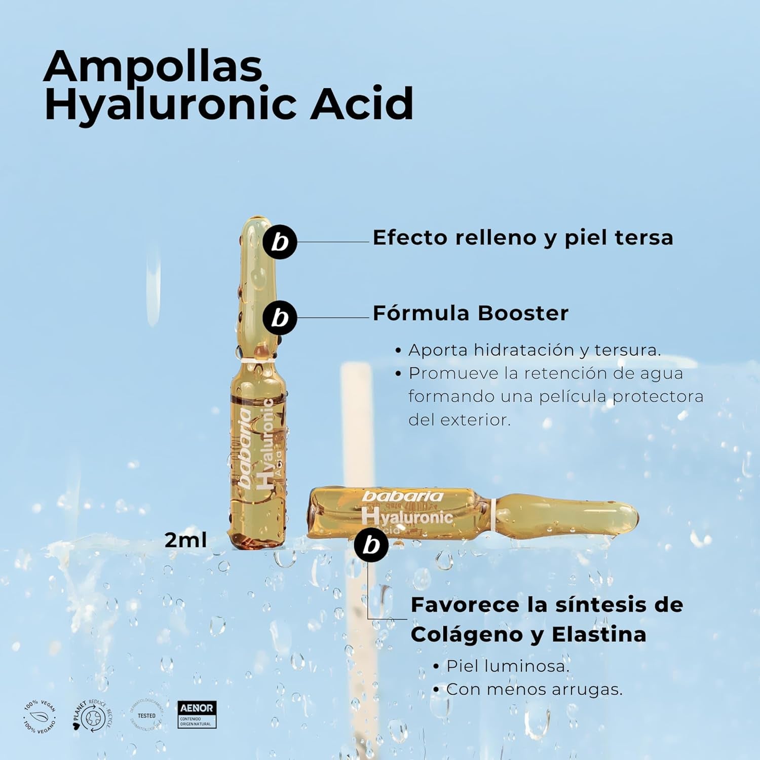 Babaria - Pack Cremas Mujer Regalo | Crema Hidratante Cara Acido Hialuronico | Crema Cara 50Ml, Serum Facial Mujer 30 Ml Y Una Ampolla 2Ml | Hidratante Facial | Crema De Día Y Noche